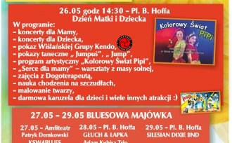 Plakat dotyczący Wiślańskiego pikniku rodzinnego